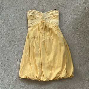 Bebe Strapless Yellow Dress